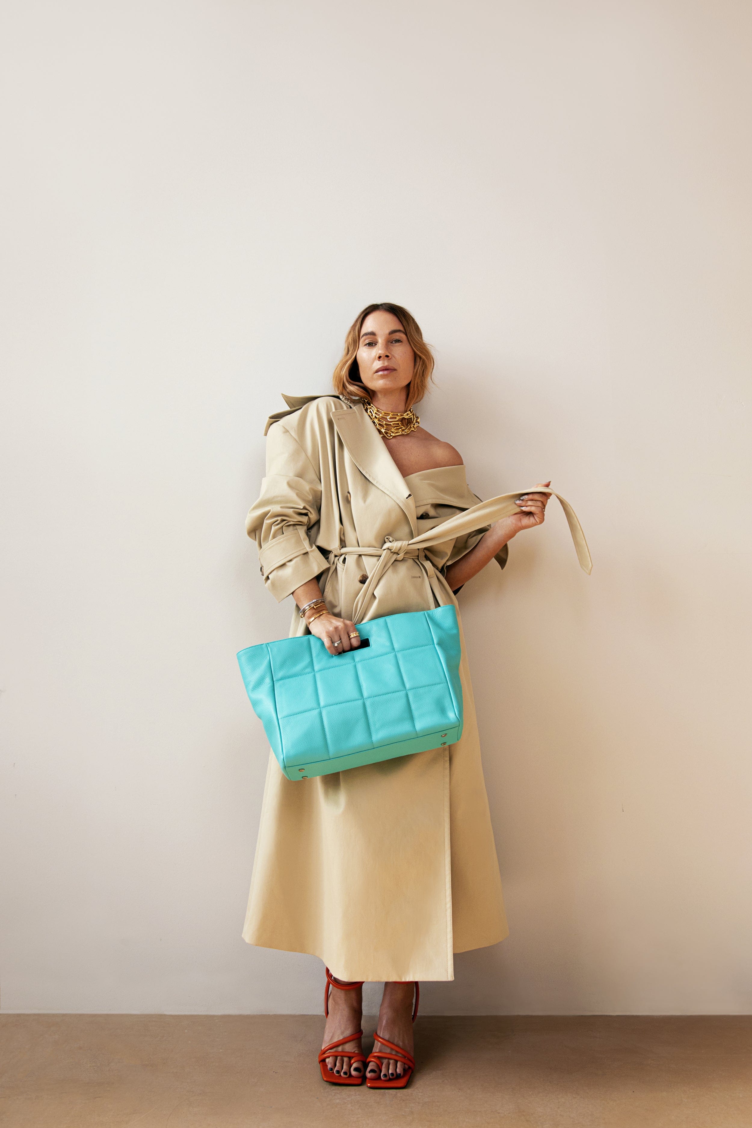 The QUILTED BAG SOFT Aqua CONSTANTLY K X SKERGETH JULIA SKERGETH